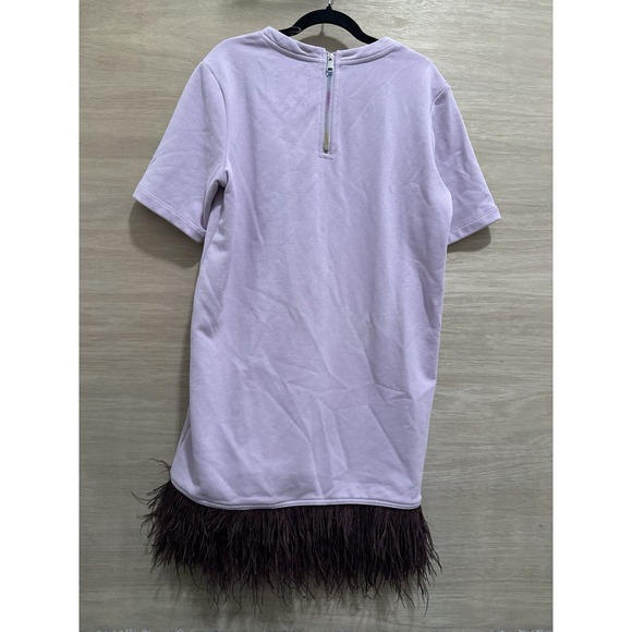 Le Superbe Amethyst Purple Avian Feather Dress Size Large NEW Retail $345 - Picture 2 of 7